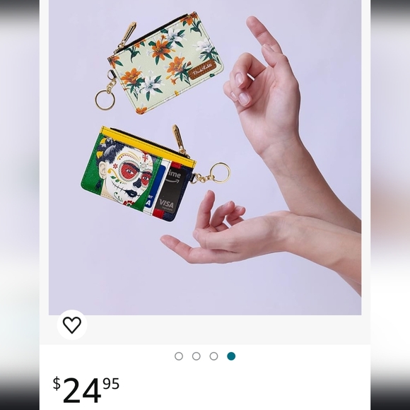 NWT monargue RFID protected card /cash wallet wallet w/keyring - Picture 3 of 5